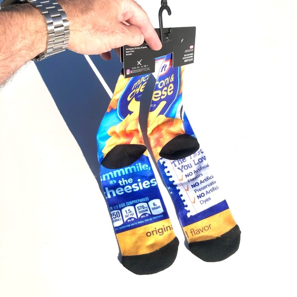 NWT Odd Sox Macaroni And Cheese Socks Adult Size 6-13 - Picture 6 of 9